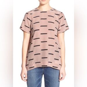 Madewell Silk Tailored Tee in Ikat Dash - Size L